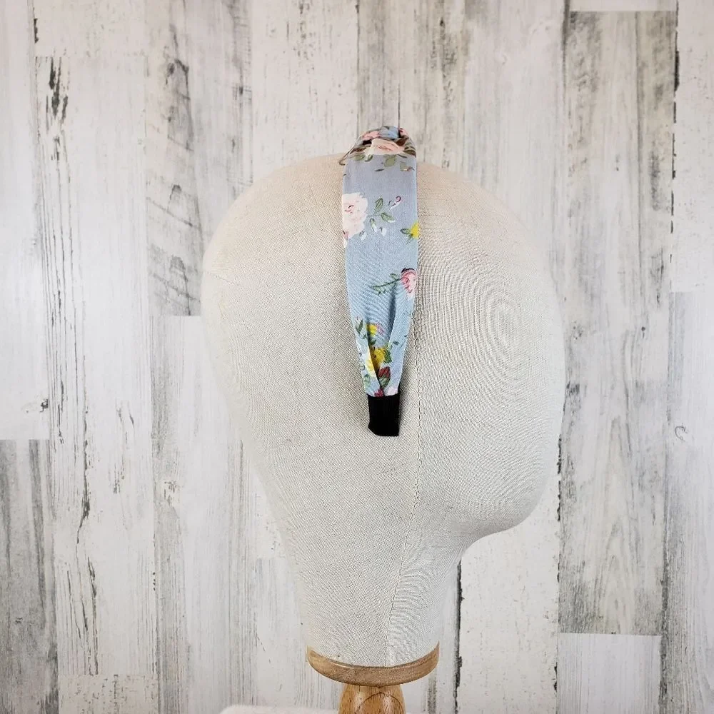 Pastel Floral Top Knot Headband